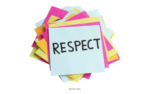 Respect written on post-it notes